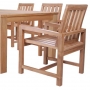 set 207 -- 43 x 79 inch rectangular dining table (tb-l040) & berkeley armchairs (ch-0168)